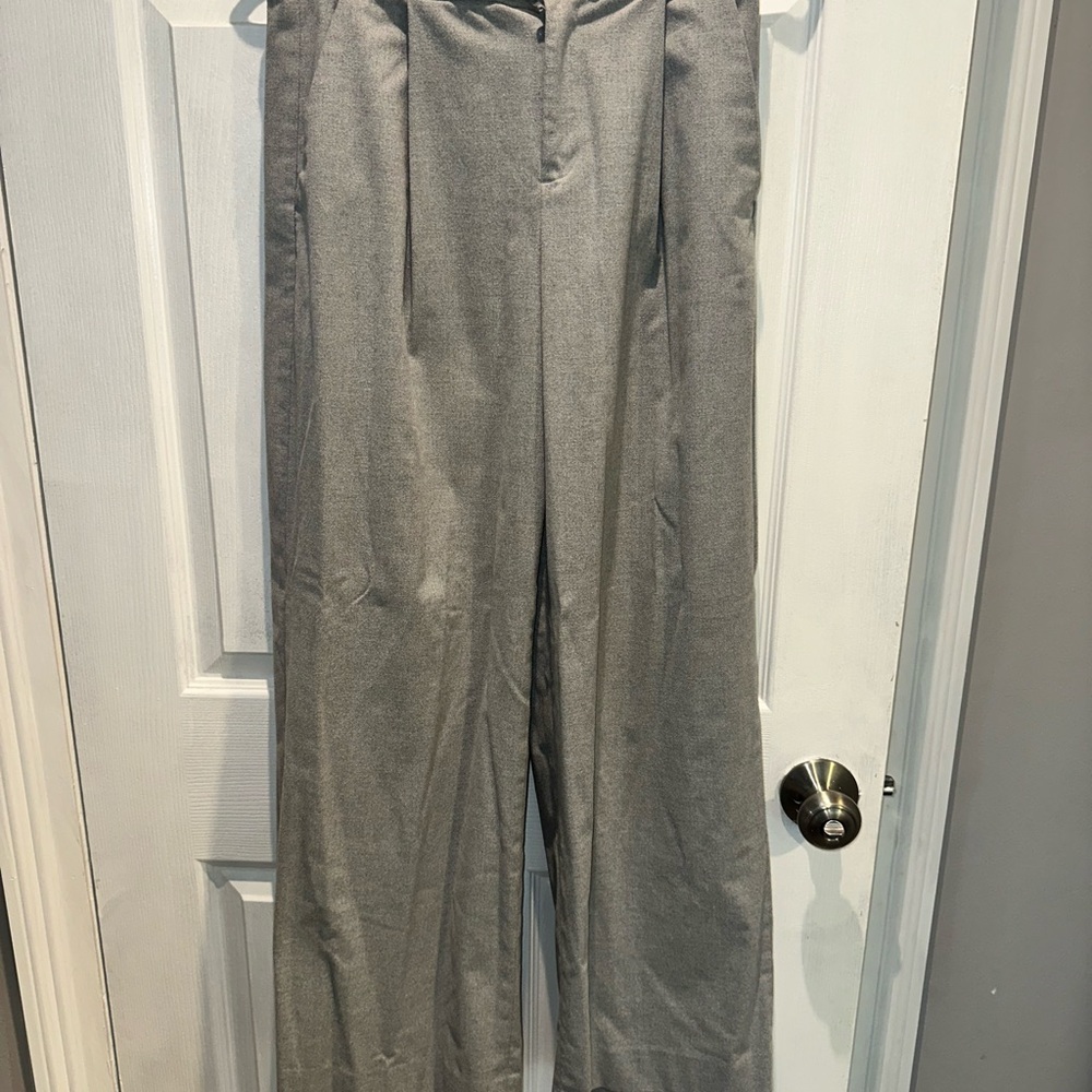 Banana Republic Women's Gray Wide-Leg Trousers